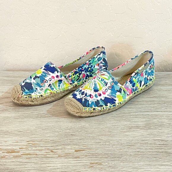 Lilly Pulitzer Shoes 6 Lia Espadrille Slip On Multi Dive In Canvas - Picture 1 of 12